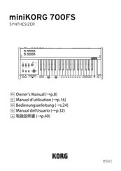 Korg miniKORG 700FS Owner's Manual