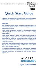 Alcatel One Touch Idol 3 Quick Start Manual