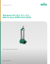 Wilo FKT 20.2 Installation And Operating Instructions Manual