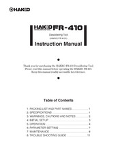 Hakko Electronics FR-4101 Instruction Manual