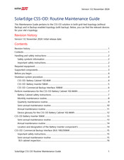 SolarEdge CSS-OD Routine Maintenance Manual