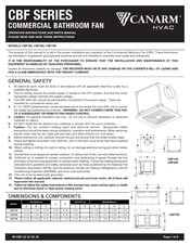 Canarm CBF Series Operation Instructions And Parts Manual