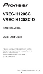 Pioneer VREC-H120SC-D Quick Start Manual