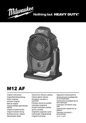 Milwaukee M12 AF-0 Original Instructions Manual