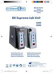 B.A. International BA190110 Instructions For Use Manual