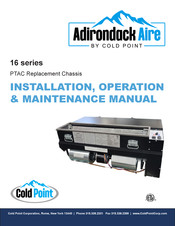 Cold Point Adirondack Aire 16-12 Installation, Operation & Maintenance Manual