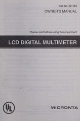 Micronta 22-183 Owner's Manual