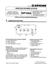 Aiphone WP100A Installation & Operation Manual