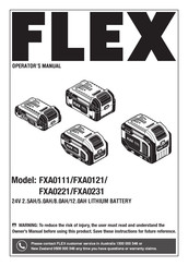Flex FXA0221 Operator's Manual
