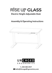 Uncaged Ergonomics RISE UP GLASS Assembly & Operating Instructions