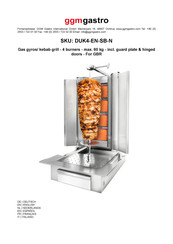 Ggm Gastro DUK4-EN-SB-N Quick Start Manual