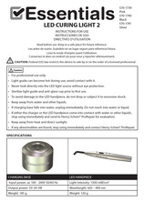 Essentials LED CURING LIGHT 2 Instructions For Use Manual