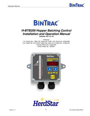 herdstar BINTRAC H-BTB200 Installation And Operation Manual