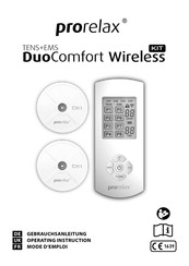Prorelax TENS+EMS DuoComfort Wireless KIT Operating	 Instruction