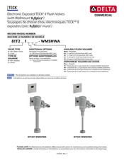 Delta Commercial TECK II 81T201-WMSHWA Manual
