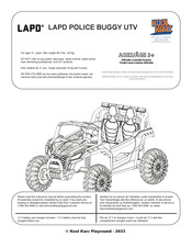 Kool Karz Playground LAPD POLICE BUGGY UTV Manual