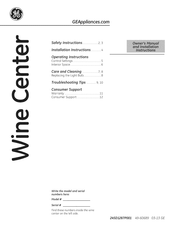 GE GWS04HAEBSS Owner's Manual And Installation Instructions