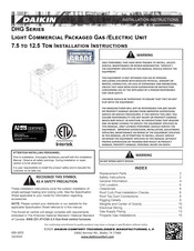 Daikin DHG150 Installation Instructions Manual