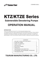Tsurumi Pump KTZ67.5 Operation Manual
