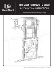 MantelMount MM-Max1 Installation Instructions Manual