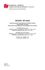Federal Signal Corporation WV450XD21-220R Installation And Service Instructions Manual