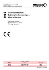BRÖTJE TurboTherm OZA-1 Installation, Use And Maintenance Instructions