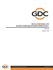 GDC MEDIA BLOCK SR-5400C Installation Manual