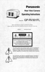 Panasonic GPRV301FL - REAR VIEW CAMERA Operating Instructions Manual