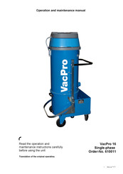 Wieland VACPRO 16 Operation And Maintenance Manual