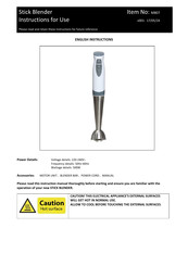 Coopers of Stortford M807 Instructions For Use Manual
