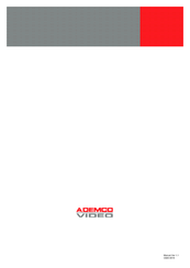 ADEMCO VIDEO ADVR 50E User Manual