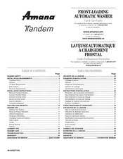 Amana Tandem NFW7300WW01 Use & Care Manual