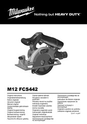 Milwaukee M12FCS4420 Original Instructions Manual