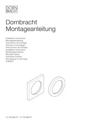 Dornbracht 12 720 980 Series Installation Instructions Manual