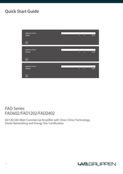 Lab.gruppen FAD2402 Quick Start Manual