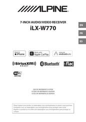 Alpine iLX-W770 Quick Reference Manual