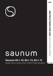 Saunum Air L 10 Instructions For Use And Installation