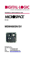 DIGITAL-LOGIC Microspace MSM486SN Technical  User's Manual