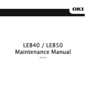 Oki LE840 Maintenance Manual