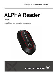 Grundfos Alpha Reader Installation And Operating Instructions Manual
