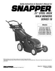 Snapper 7800175 Operator's Manual
