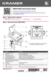 Kramer TBUS-100XL Quick Start Manual