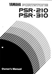 Yamaha PortaTone PSR-210 Owner's Manual