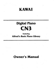Kawai CN3 Owner's Manual
