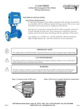 Onicon F-3100 Series Wiring Instructions