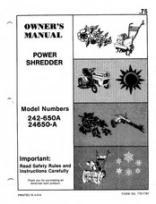 MTD 24650-A Owner's Manual