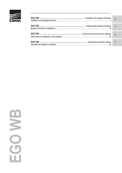 EBARA Ego WB Series Installation And Operating Instruction