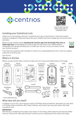 Assa Abloy Centrios CEB100-PB-626-1803-54L Installation Instructions Manual