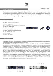 Analog Way Opus OPS300 Quick Start Manual