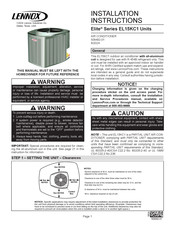 Lennox Elite EL15KC1-060-230 Installation Instructions Manual